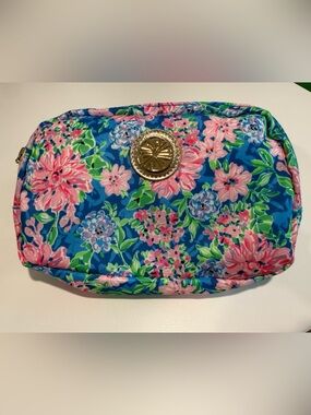 NWT- Lilly Pulitzer Floral Belt Bag / Crossbody Fanny Pack Blue Pink Gold
